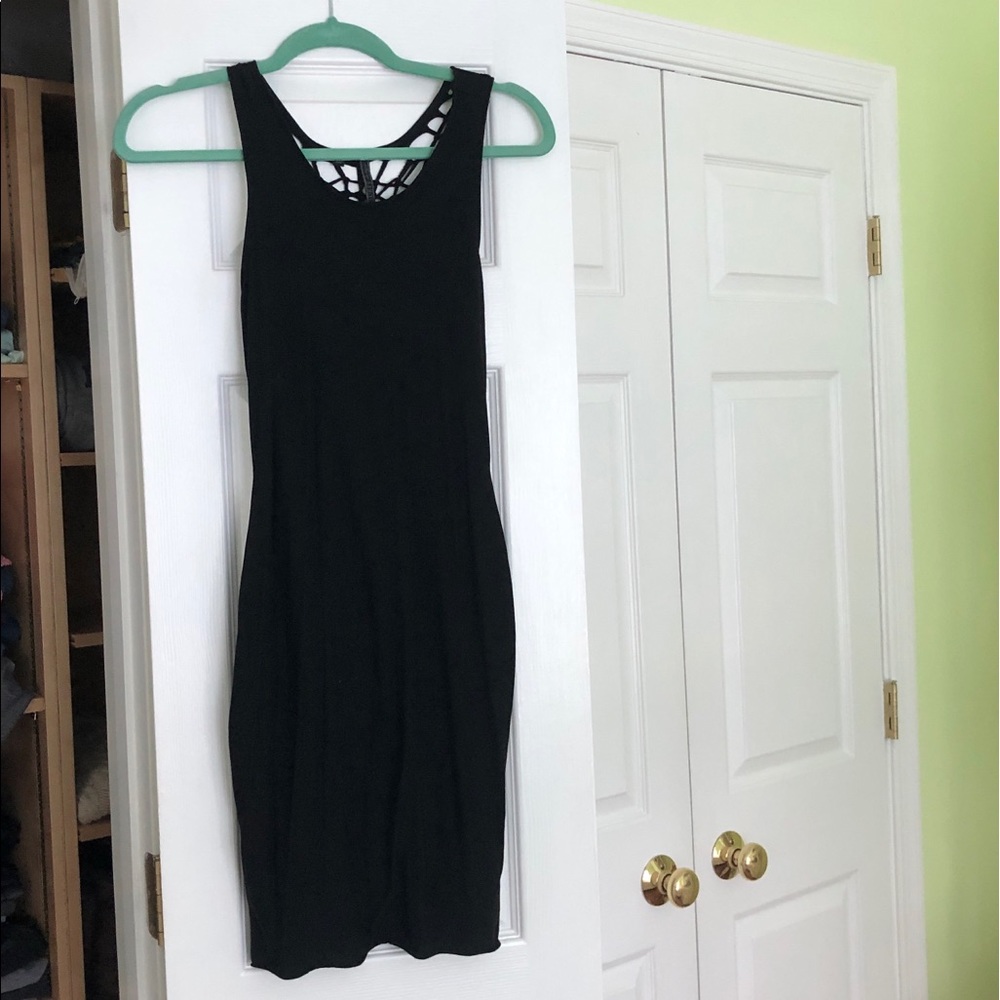 Black mini dress